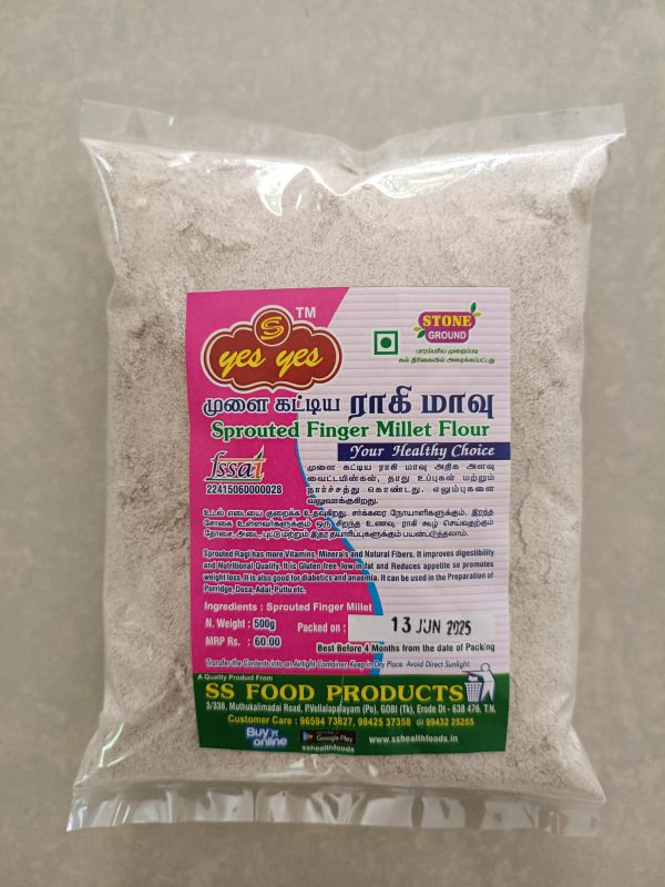 Sprouted Ragi Flour - 500g (pack of two)
