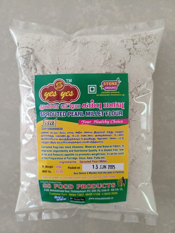 Sprouted bajra flour 500g ( pack of two)